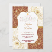 Indian wedding ethnic luxury Hindu invitation Einladung (Vorderseite)