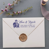 Indian Wedding Ganesha Elephant Retrun Address Permastempel