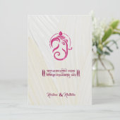 Indian wedding Ganesha hindu invitation Einladung (Stehend Vorderseite)