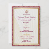 Indian wedding Ganesha hindu invitation Einladung (Rückseite)