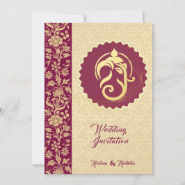 Indian wedding Ganesha hindu invitation Einladung