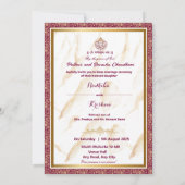 Indian wedding Ganesha hindu invitation Einladung (Rückseite)