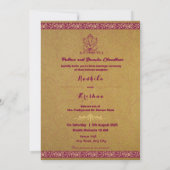 Indian wedding Ganesha luxury hindu invitation Einladung (Rückseite)