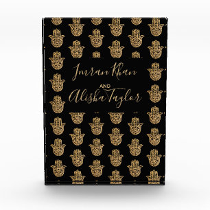 Indian Wedding Gold hamsa Henna Willkommen Fotoblock