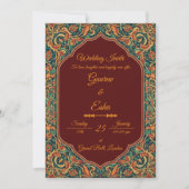 Indian Wedding Invitation (Mughal Version) Einladung (Vorderseite)