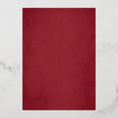 Indian Wedding Invitation Red Gold Ganesha Folieneinladung (Rückseite)