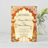 Indian Wedding Invitations for USA Einladung (Stehend Vorderseite)