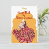 Indian Wedding Invitations for USA Einladung (Stehend Vorderseite)