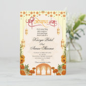 Indian Wedding Invitations for USA Einladung (Stehend Vorderseite)
