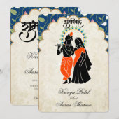 Indian Wedding Invitations for USA Einladung (Vorne/Hinten)