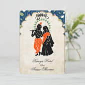 Indian Wedding Invitations for USA Einladung (Stehend Vorderseite)