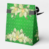 Indian wedding Mehndi green cartoon favor Geschenkschachtel (Rückseite)