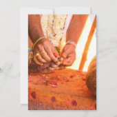 Indian Wedding Rose Blumenthema Einladung (Rückseite)