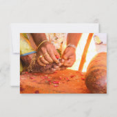 Indian Wedding Rose Blumenthema RSVP Karte (Rückseite)