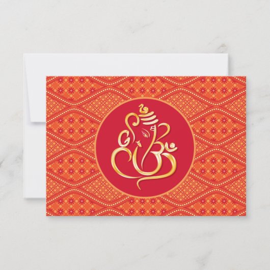 Indian Wedding RSVP (Vorderseite)