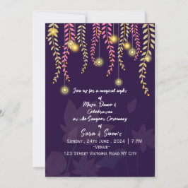 Indian Wedding Sangeet Night Ceremony Invitations  Einladung
