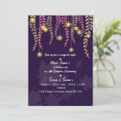 Indian Wedding Sangeet Night Ceremony Invitations  Einladung (Stehend Vorderseite)