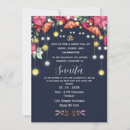 Indian Wedding Sangeet Night Invitation  Einladung