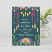Indian Wedding Sangeet Night Invitations  Einladung (Stehend Vorderseite)