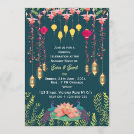 Indian Wedding Sangeet Night Invitations  Einladung