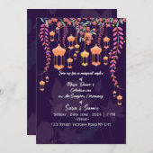 Indian Wedding Sangeet Night Invitations  Einladung (Vorne/Hinten)