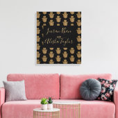 Indian Wedding Save the date Gold hamsa Henna Leinwanddruck (Insitu (Wohnzimmer))
