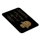 Indian Wedding Save the date Gold hamsa Henna Magnet (Rechte Seite)
