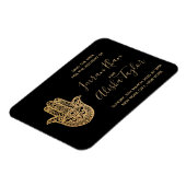 Indian Wedding Save the date Gold hamsa Henna Magnet (Linke Seite)