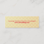 Indian Wedding - Wedding Homepage Card Mini Visitenkarte (Rückseite)