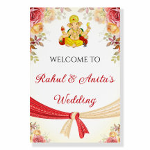 Indian Wedding Welcome Board
