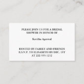 Indian Wedite Invite Damask Gold Winter Black Begleitkarte (Rückseite)