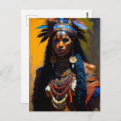 indian woman postkarte (Vorne/Hinten)