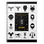 Indian Zodiac - Geometric Vedic Sign Art Journal Notizblock (Vorderseite)