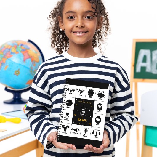 Indian Zodiac - Geometric Vedic Sign Art Journal Notizblock