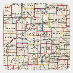 Indiana 2 quadratischer aufkleber