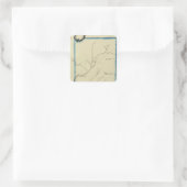 Indiana 4 quadratischer aufkleber (Tasche)