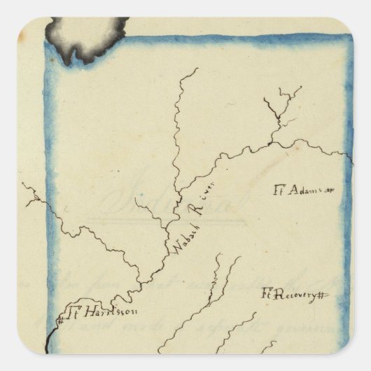 Indiana 4 quadratischer aufkleber (Vorderseite)