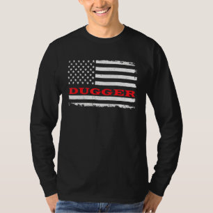 Indiana American Flag Dugger Usa Patriotic Souveni T-Shirt