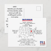 Indiana American Staat auf der Karte und nützliche (Vorne/Hinten)