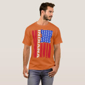 Indiana Amerika Flagge T-Shirt (Vorne ganz)