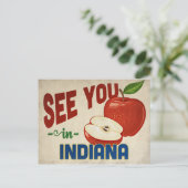Indiana Apple - Vintage Travel Postkarte (Stehend Vorderseite)