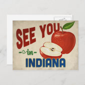 Indiana Apple - Vintage Travel Postkarte (Vorne/Hinten)