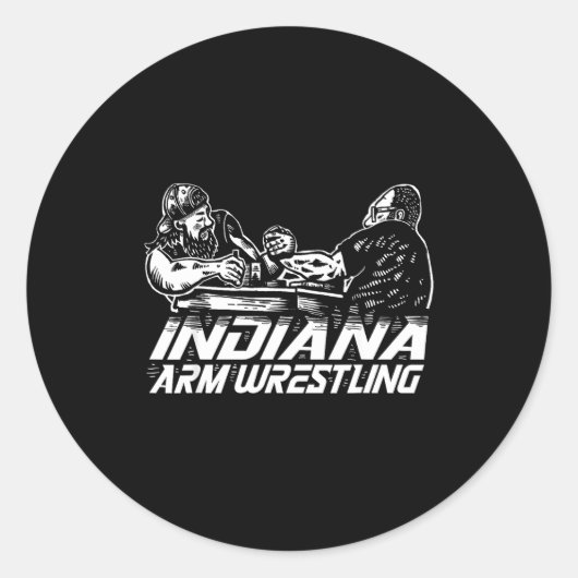 Indiana Arm Wrestling Runder Aufkleber (Vorderseite)