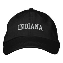 Indiana bestickte, anpassbare Cap Black Bestickte Kappe