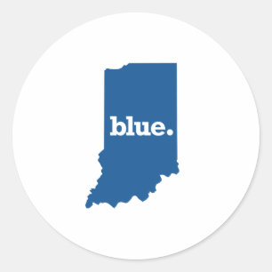 INDIANA BLauer STAAT Runder Aufkleber