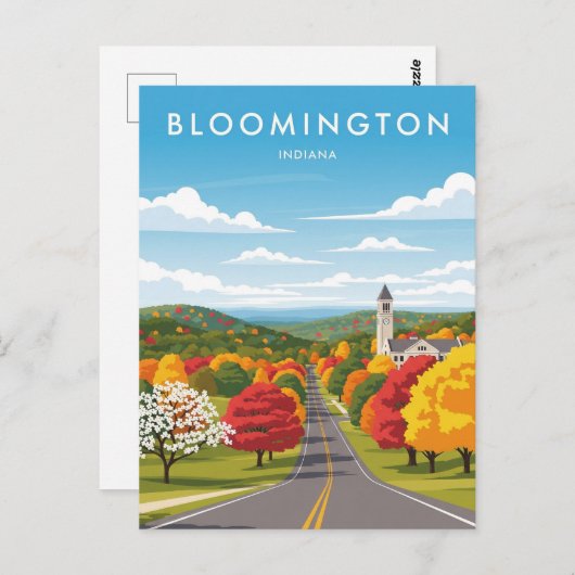 Indiana Bloomington Travel Postkarte (Vorne/Hinten)