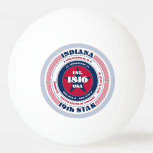 Indiana Circle, Red, White and Blue Tischtennisball