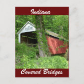 Indiana Covered Bridge Postkarte (Vorderseite)