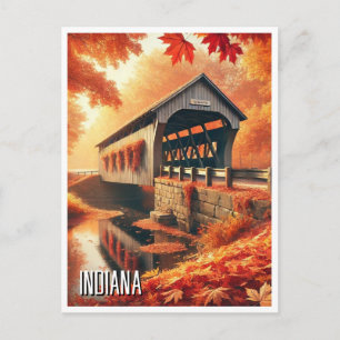 Indiana Covered Bridge Postkarte