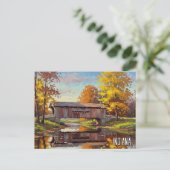Indiana Covered Bridge Postkarte (Stehend Vorderseite)